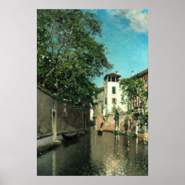 Vintages europäisches Stadtbild Poster