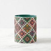 Vintages europäisches Stickereimuster Abstrakt Tasse (Zentrum)