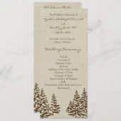 Vintages Evergreen-Hochzeitsprogramm Programm (Vorne/Hinten)