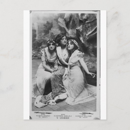 Vintages Everywoman fördernd Postkarte (Vorderseite)