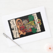 Vintages Ex-Libris-Label-Template Rechteckiger Aufkleber (Umschlag)