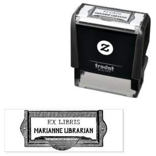 Vintages "EX LIBRIS" Library Hardware-Buchzeichen Permastempel