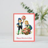 Vintages Exemplar von Valentine Children & Blume Postkarte (Stehend Vorderseite)