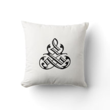 Vintages Extravagantes Geblüht Schwarz-Weiß-Kissen