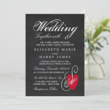Vintages Extravagantes Herz - Chalkboard Wedding