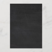 Vintages Extravagantes Herz - Chalkboard Wedding Menükarte (Rückseite)