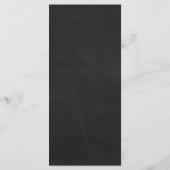 Vintages Extravagantes Herz - Chalkboard Wedding Menükarte (Rückseite)