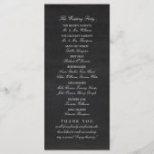 Vintages Extravagantes Herz - Chalkboard Wedding Programm (Rückseite)