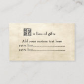 Vintages Extravagantes Storybook Schriftart Parche Begleitkarte (Vorderseite)