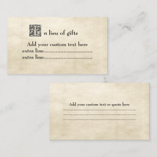 Vintages Extravagantes Storybook Schriftart Parche Begleitkarte