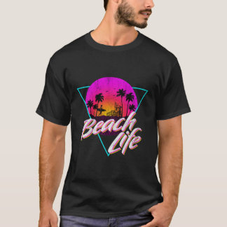 Vintages Fade Beach Life T-Shirt