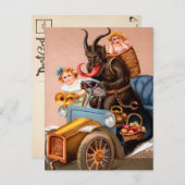 Vintages Fahren Krampus Postkarte (Vorne/Hinten)