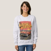 Vintages Fahren mit Altfahrzeugen Sweatshirt (Vorne ganz)