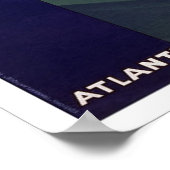 Vintages Fahrgastschiff der französischen Linie Poster (Ecke)