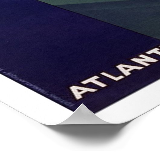 Vintages Fahrgastschiff der französischen Linie Poster (Ecke)