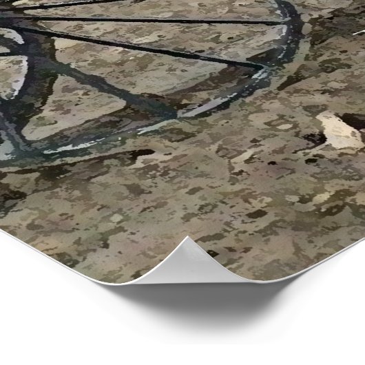 Vintages Fahrpferd Poster (Ecke)