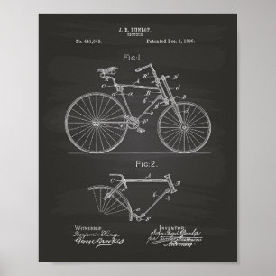 Vintages Fahrrad 1890 Kunst - Halbpension Poster