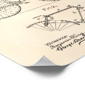 Vintages Fahrrad 1890 Patentart - Alter Peper Poster (Ecke)