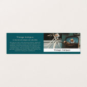 Vintages Fahrrad, Antiquitätenhändler, Einzelverka Visitenkarten (Außenseite Aufgefaltet)