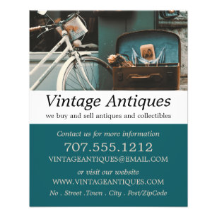 Vintages Fahrrad, Antiquitätenhändler, Geschäft Flyer