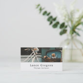 Vintages Fahrrad, Antiquitätenhändler Visitenkarte (Stehend Vorderseite)