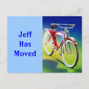 Vintages Fahrrad auf der Postkarte Fahrrad Fahrrad