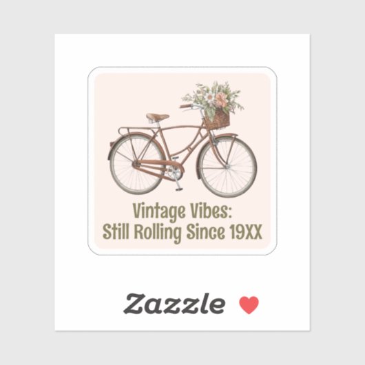 Vintages Fahrrad Aufkleber (Blatt)