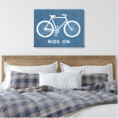 Vintages Fahrrad Azure Blue Art Leinwanddruck (Insitu (Schlafzimmer))