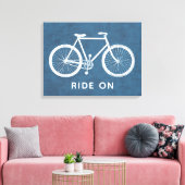 Vintages Fahrrad Azure Blue Art Leinwanddruck (Insitu (Wohnzimmer))