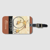 Vintages Fahrrad | Fahren Sie Personalisiert Gepäckanhänger (Vorderseite (Horizontal))