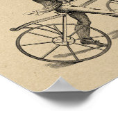 Vintages Fahrrad-Fahrrad-Fahrradplakat Poster (Ecke)