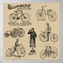 Vintages Fahrrad-Fahrrad-Fahrradplakat Poster