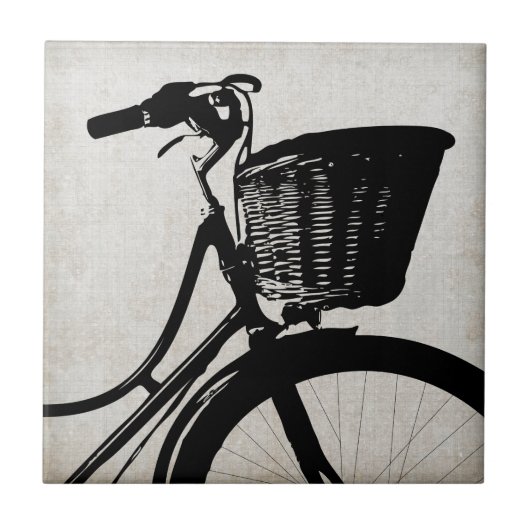 Vintages Fahrrad Fliese (Vorderseite)