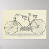 Vintages Fahrrad für zwei Drucke (Vorne)