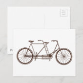 Vintages Fahrrad für zwei Postkarte (Vorne/Hinten)