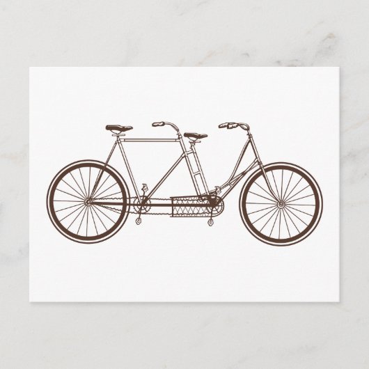 Vintages Fahrrad für zwei Postkarte (Vorderseite)