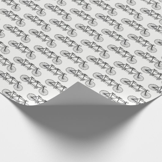 Vintages Fahrrad für Zweirad/Tandem Geschenkpapier (Ecke)