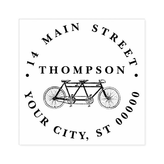 Vintages Fahrrad für Zweirad/Tandem Gummistempel (Prägung)