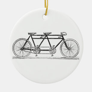 Vintages Fahrrad für Zweirad/Tandem Keramik Ornament