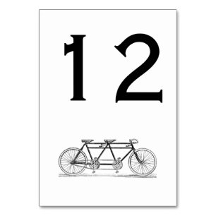 Vintages Fahrrad für Zweirad/Tandem Tischnummer