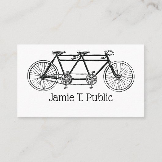 Vintages Fahrrad für Zweirad/Tandem Visitenkarte (Vorderseite)