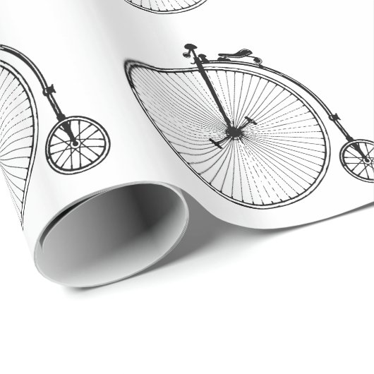 Vintages Fahrrad Geschenkpapier (Rolleneckpunkt)