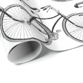 Vintages Fahrrad Geschenkpapier (Rolleneckpunkt)