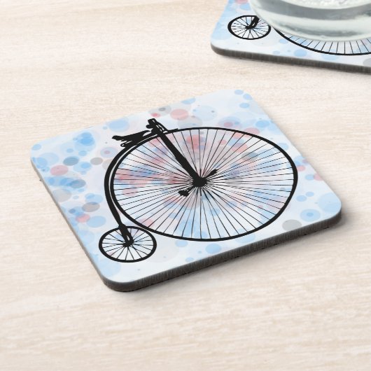 Vintages Fahrrad Getränkeuntersetzer (Linke Seite)