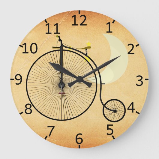 Vintages Fahrrad Große Wanduhr (Vorderseite)