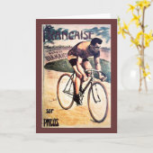 Vintages Fahrrad Karte (Gelbe Blume)