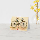 Vintages Fahrrad Karte (Gelbe Blume)