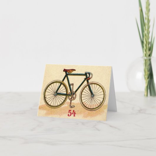 Vintages Fahrrad Karte (Vorderseite)