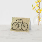 Vintages Fahrrad Karte (Gelbe Blume)