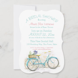 Vintages Fahrrad mit Brautparty Einladung